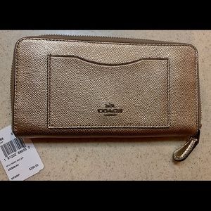 Coach Metallic Accordion Wallet
